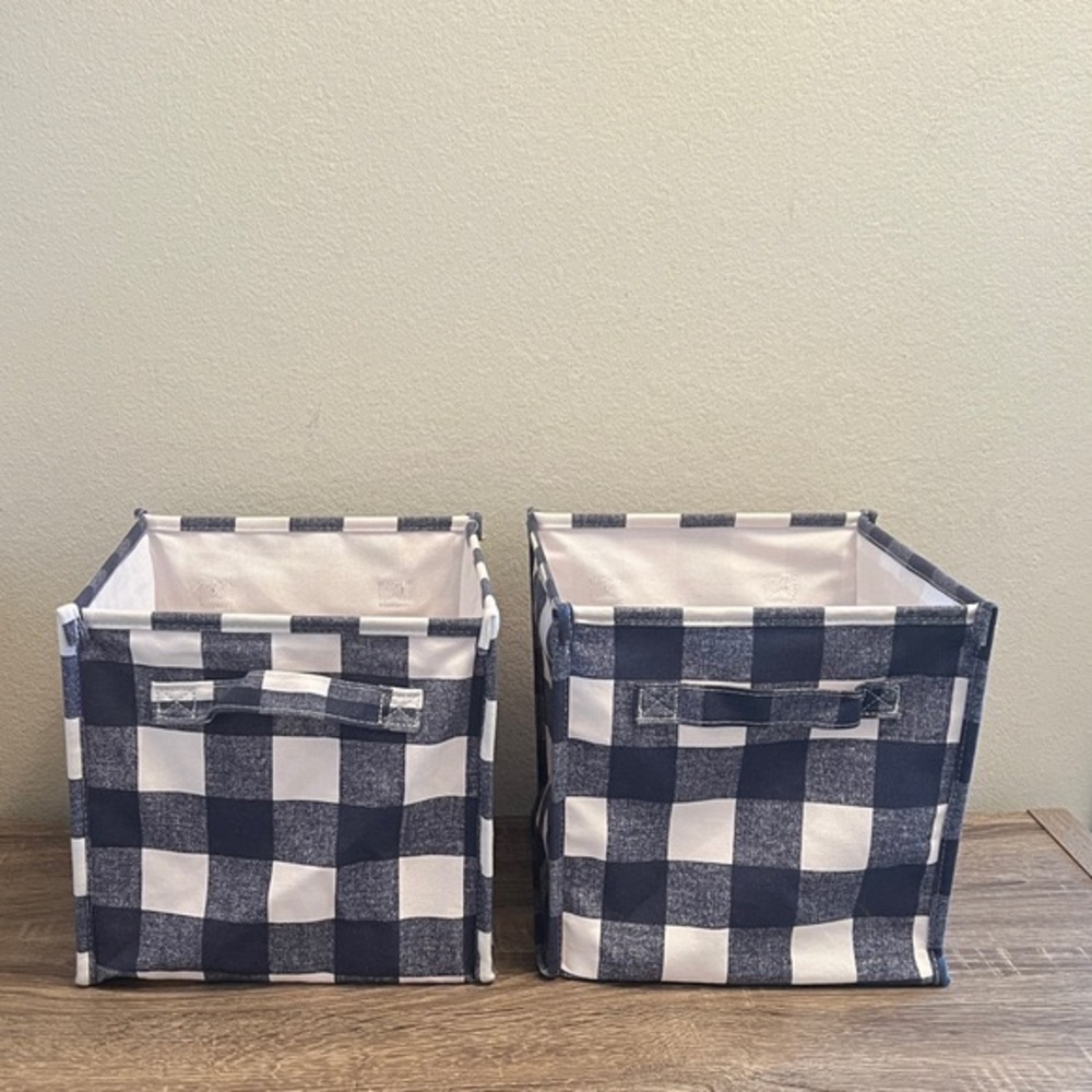 TWO Pottery Barn Kids Canvas Pop-Up Storage